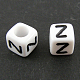 Perles européennes de lettre en acrylique OPDL-R050-10mm-Z-1