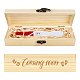 Caja de recuerdos rectangular de madera para prueba de embarazo con cerradura CON-WH0103-003-1