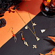 UNICRAFTALE 7Pcs 7 Style Halloween Ghost Pendant Charms 316 Surgical Stainless Steel Enamel Charms with Jump Rings ID:2.4/2.6mm Gold Plated Metal Pendant for Necklace Bracelet Jewelry Making STAS-UN0035-95-3