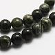 Natural Green Wood Lace Stone Beads Strands G-J358-04-6mm-3