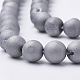 Galvaniser des perles naturelles d'agate altérée géode druzy naturel X-G-S284-6mm-07-3