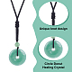 ANATTASOUL 3Pcs 3 Style Natural Mixed Gemstone Donut/Pi Disc Pendant Necklaces Set with Polyester Cord for Women NJEW-AN0001-40-3