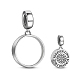 TINYSAND 925 Sterling Silver Personalized Dangle Charm Cubic Zirconia European Beads TS-P-147-2