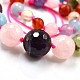 Natural & Synthetic Mixed Gemstone Round Graduated Beads Strands G-M111-11-3