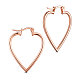 Boucles d'oreilles créoles en forme de cœur en argent sterling shegrace 925 JE625B-1