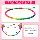 5pcs ensemble de bracelets de cordon de fil de nylon tressé 5 couleurs BJEW-SW00049-05-7