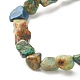 Natural Chrysocolla & Lapis Lazuli Beads Stretch Bracelet for Kids BJEW-JB07031-03-4
