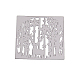 金属切削フレームダイスステンシル  DIYスクラップブッキング/フォトアルバム用  装飾的なエンボス印刷紙のカード  クリスマスのトナカイ/クワガタ  マットプラチナカラー  8x8cm DIY-O006-02-7