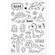 GLOBLELAND Dinosaurs Silicone Clear Stamps Transparent Stamps for Festival Birthday Cards Making DIY Scrapbooking Photo Album Decoration Paper Craft DIY-WH0167-56-601-8