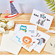 Ensembles de cartes de remerciement avec enveloppe craspire et motif animalier DIY-CP0001-67-4