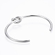 Trendy 304 Stainless Steel Torque Cuff Bangles BJEW-H703-19P-2