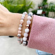 Yilisi 3 brins 3 brins de perles d'aventurine rose naturel style G-YS0001-13-7