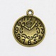 Mixed Tibetan Style Alloy Clock Pendants TIBEP-X0052-AB-FF-2