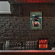 Globleland Record женщина музыка винтажная металлическая оловянная табличка плакат ретро металлические стены декоративные оловянные вывески 8 × 12 дюйма для дома кухня бар кафе клуб украшения AJEW-WH0189-043-7
