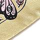 ナイロンコード付き長方形ポリエステル袋  巾着ポーチ  ギフト包装用  ゴールド  蝶  177~182x127~135x1mm ABAG-E008-01A-02-3