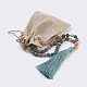 Natürliche indische Achat Buddha Anhänger Halsketten NJEW-JN02129-02-3