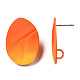 Accessoires de puces d'oreilles en fer peints au spray IFIN-N008-021C-3