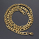 Men's 304 Stainless Steel Figaro Chain Necklaces NJEW-T012-02-61-G-2