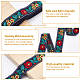FINGERINSPIRE 5 Yards 30mm Teal Jacquard Ribbon Trim Yellow & Red Floral Embroidery Trim Cotton Vintage Jacquard Ribbon Sewing Trim Ribbon for DIY Craft Wrapping Bow Gift Package Costume Accessories SRIB-FG0001-04A-4