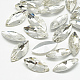 Cabujones de cristal con rhinestone RGLA-T083-13x27mm-01-1
