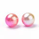 Cuentas de perlas de imitación acrílica arcoiris OACR-R065-5mm-04-2