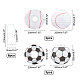 Набор бумажных фонарей в форме футбольного мяча DIY-WH0259-39-2