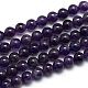 Natural Amethyst Round Bead Strands G-L170-8mm-02-1