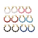 Boucles d'oreilles créoles en perles d'émail EJEW-Q704-03G-1