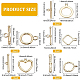 BENECREAT 20 Sets 5 Styles Metal Alloy Toggle Clasps FIND-BC0002-70-2