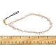 Chip di quarzo rosa naturale e cinturini mobili con perline rotonde in plastica ccb HJEW-FZ00001-3