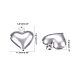Unicraftale about 50pcs puffy heart charm pequeño amor colgante de acero inoxidable charm hipoalergénico metal charm 1.2mm small hole for diy jewelry results making 11mm wide STAS-UN0003-85-2