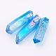 Cuentas de perlas graduadas de cristal de cuarzo natural electrochapado G-P315-A09-1