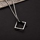 304 collar con colgante de triángulo y rombo de acero inoxidable con cadenas de caja JN1045A-2