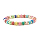 Bonbonfarbenes Fimo-Perlen-Stretch-Armband für Mädchen und Frauen BJEW-JB07190-1
