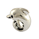 Tibetan Style Alloy Dolphin European Beads TIBEB-7982-AS-RS-1