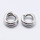 Rhodium Plated 925 Sterling Silver Split Jump Rings STER-F036-01P-0.6x8mm-2