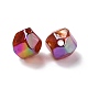 UV Plating Rainbow Iridescent Acrylic Beads PACR-H003-24-3