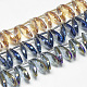 Electroplate Glass Beads Strands EGLA-S157-38x22mm-M-1
