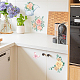Blumen-PVC-wasserdichte dekorative Aufkleber DIY-WH0404-012-5