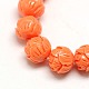 Lotus Flower Synthetic Coral Beads Strands CORA-L001-B-07-2