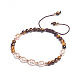 Adjustable Natural Gemstone Braided Bead Bracelets BJEW-L671-A-3