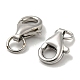 Rhodium Plated 925 Sterling Silver Lobster Claw Clasps STER-K167-074C-P-2