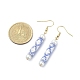 Glass Pearl & Seed Column Dangle Earrings EJEW-MZ00059-01-4