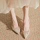 Craspire 4 個 2 色合金クリスタルラインストーンの結婚式の靴の装飾  取り外し可能な靴のバックル クリップ  蝶結び  39x62x5mm  2個/カラー FIND-CP0001-41A-5
