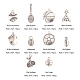100Pcs 10 Styles Tibetan Style Zinc Alloy Pendants TIBEP-CJ0001-49-3