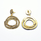 Brass Dangle Earrings EJEW-E217-18-3