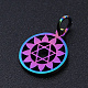 Chakra Theme Ion Plating(IP) 201 Stainless Steel Charms STAS-T054-JN403Q-4-2