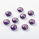 Perles de résine imprimées de fleurs RESI-E010-B02-2