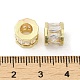 Perline europee di micro pavé di zirconi cubici in ottone placcato a cremagliera KK-F866-09G-3