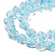Millefiori hecho a mano hilos de perlas corazón de cristal LK-P017-12-2